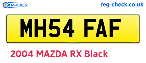 MH54FAF are the vehicle registration plates.