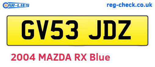 GV53JDZ are the vehicle registration plates.