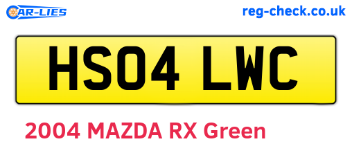 HS04LWC are the vehicle registration plates.