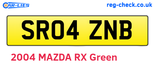 SR04ZNB are the vehicle registration plates.