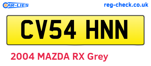 CV54HNN are the vehicle registration plates.