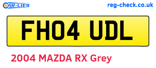FH04UDL are the vehicle registration plates.