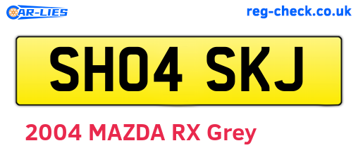 SH04SKJ are the vehicle registration plates.