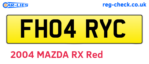 FH04RYC are the vehicle registration plates.