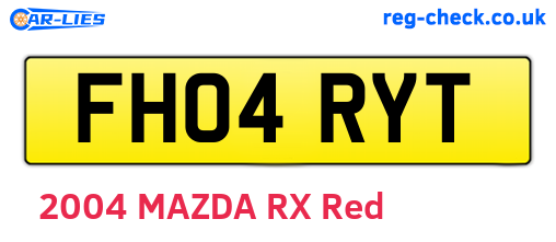 FH04RYT are the vehicle registration plates.