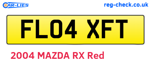 FL04XFT are the vehicle registration plates.