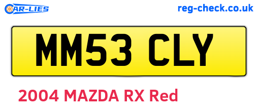 MM53CLY are the vehicle registration plates.