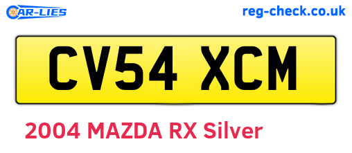 CV54XCM are the vehicle registration plates.