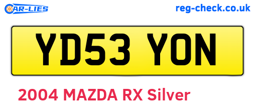 YD53YON are the vehicle registration plates.