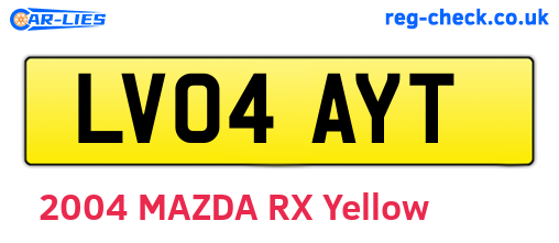 LV04AYT are the vehicle registration plates.