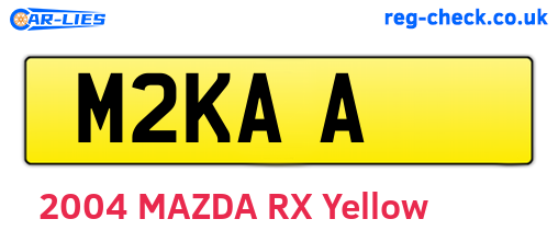 M2KAA are the vehicle registration plates.