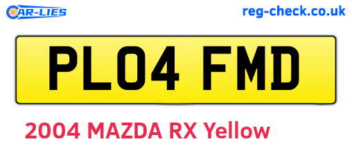 PL04FMD are the vehicle registration plates.