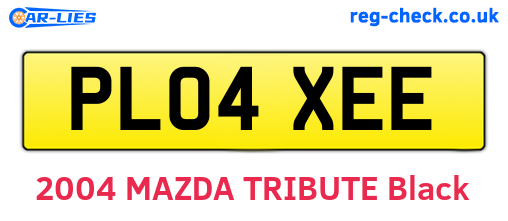 PL04XEE are the vehicle registration plates.