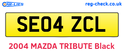 SE04ZCL are the vehicle registration plates.