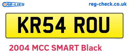 KR54ROU are the vehicle registration plates.