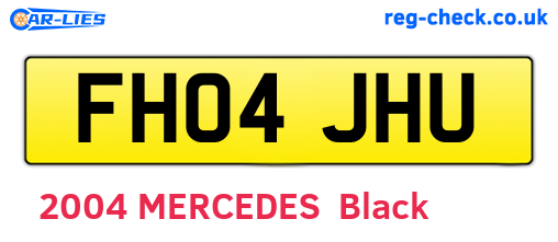 FH04JHU are the vehicle registration plates.
