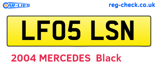 LF05LSN are the vehicle registration plates.