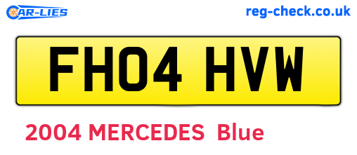 FH04HVW are the vehicle registration plates.