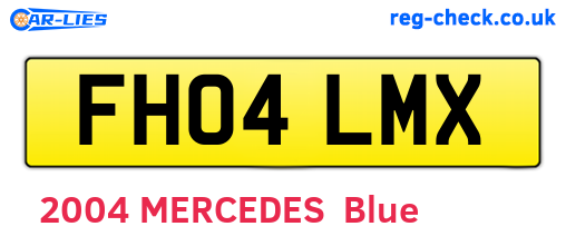 FH04LMX are the vehicle registration plates.