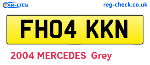 FH04KKN are the vehicle registration plates.