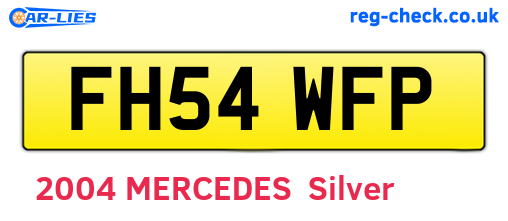 FH54WFP are the vehicle registration plates.