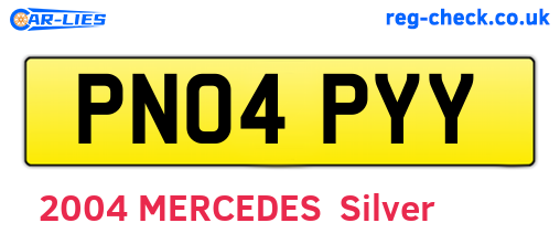 PN04PYY are the vehicle registration plates.