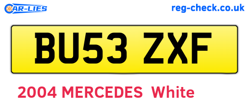 BU53ZXF are the vehicle registration plates.