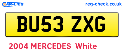 BU53ZXG are the vehicle registration plates.