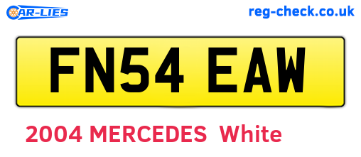 FN54EAW are the vehicle registration plates.