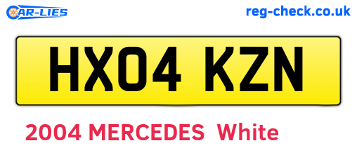 HX04KZN are the vehicle registration plates.