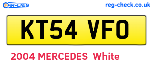 KT54VFO are the vehicle registration plates.