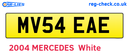 MV54EAE are the vehicle registration plates.