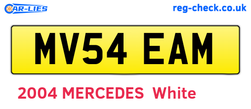 MV54EAM are the vehicle registration plates.