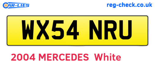 WX54NRU are the vehicle registration plates.