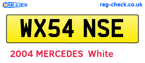 WX54NSE are the vehicle registration plates.