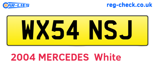 WX54NSJ are the vehicle registration plates.