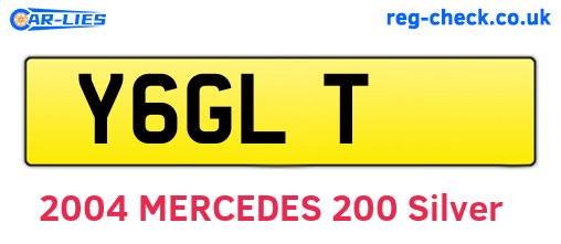 Y6GLT are the vehicle registration plates.