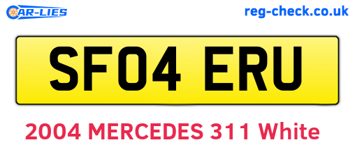 SF04ERU are the vehicle registration plates.