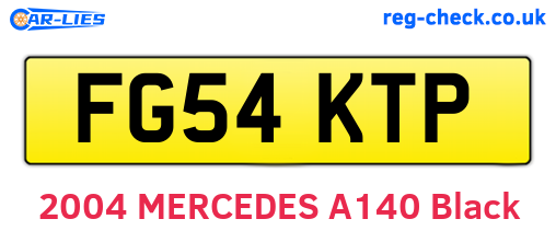 FG54KTP are the vehicle registration plates.