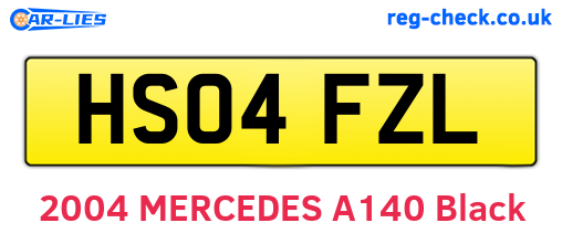 HS04FZL are the vehicle registration plates.