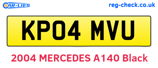 KP04MVU are the vehicle registration plates.