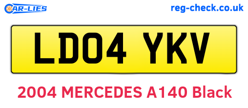 LD04YKV are the vehicle registration plates.