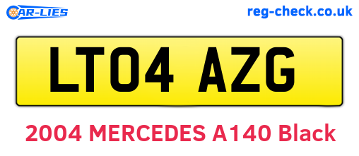 LT04AZG are the vehicle registration plates.