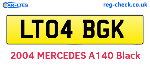 LT04BGK are the vehicle registration plates.