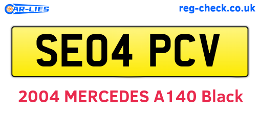 SE04PCV are the vehicle registration plates.