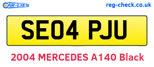 SE04PJU are the vehicle registration plates.