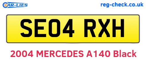 SE04RXH are the vehicle registration plates.