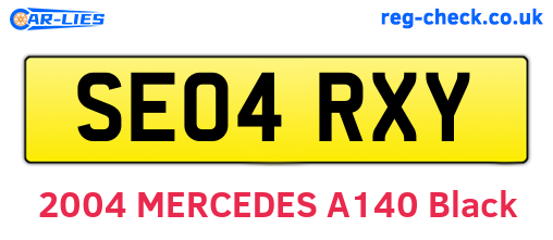 SE04RXY are the vehicle registration plates.