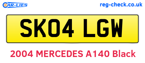 SK04LGW are the vehicle registration plates.