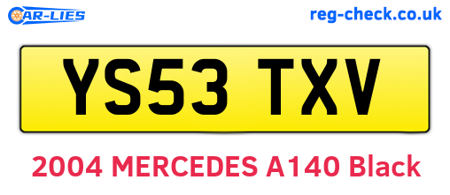 YS53TXV are the vehicle registration plates.